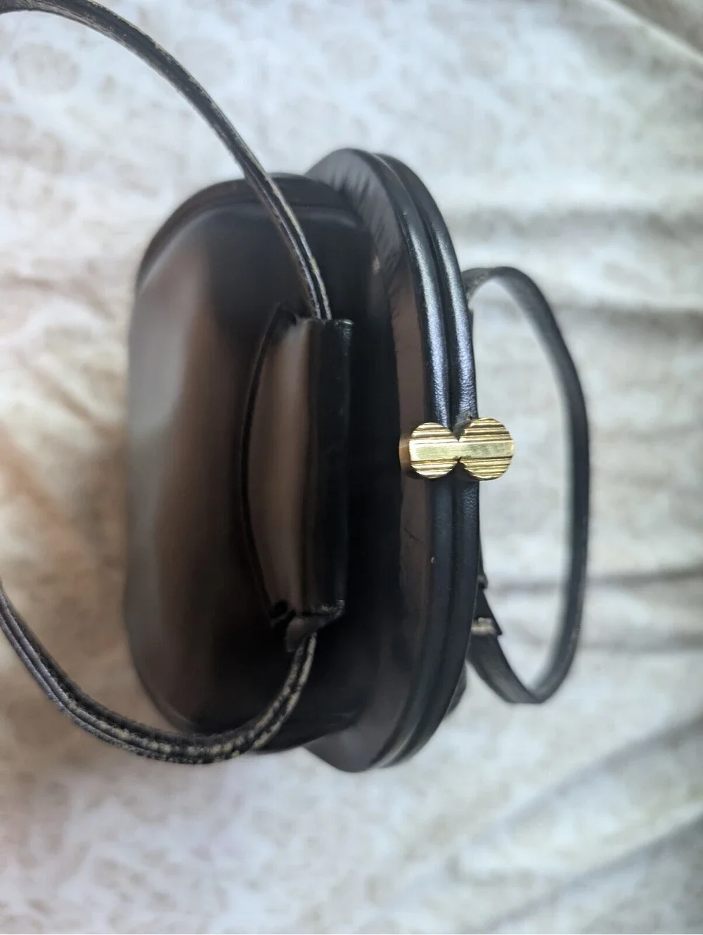 Vintage Adrienne Vittadini Leather Bell Handbag